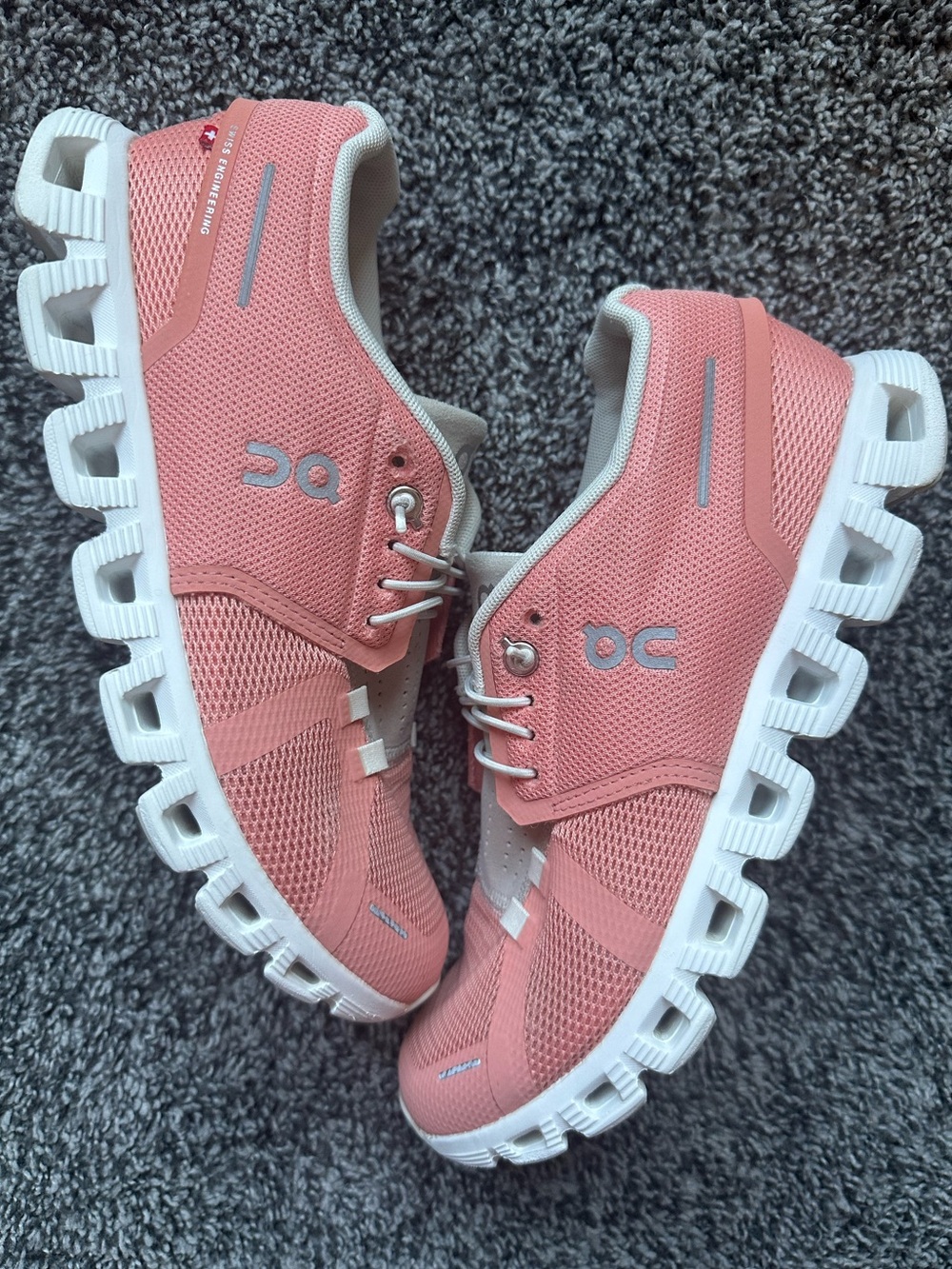 Women's ON CLOUD 5 Running Walking Gym Sneakers Flamingo Pearl Size 8 - Picture 2 of 14